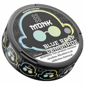 MONK Nicotine Pouches – 12mg – Blue Rasp Lemonade